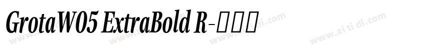 GrotaW05 ExtraBold R字体转换